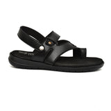 Men's Synthetic Solid Slip On Airmix Slipper (Black)