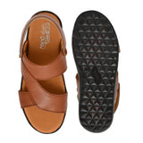 Men's Synthetic Solid Slip On Airmix Slipper (Tan)