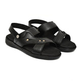 Men's Synthetic Solid Slip On Airmix Slipper (Black)