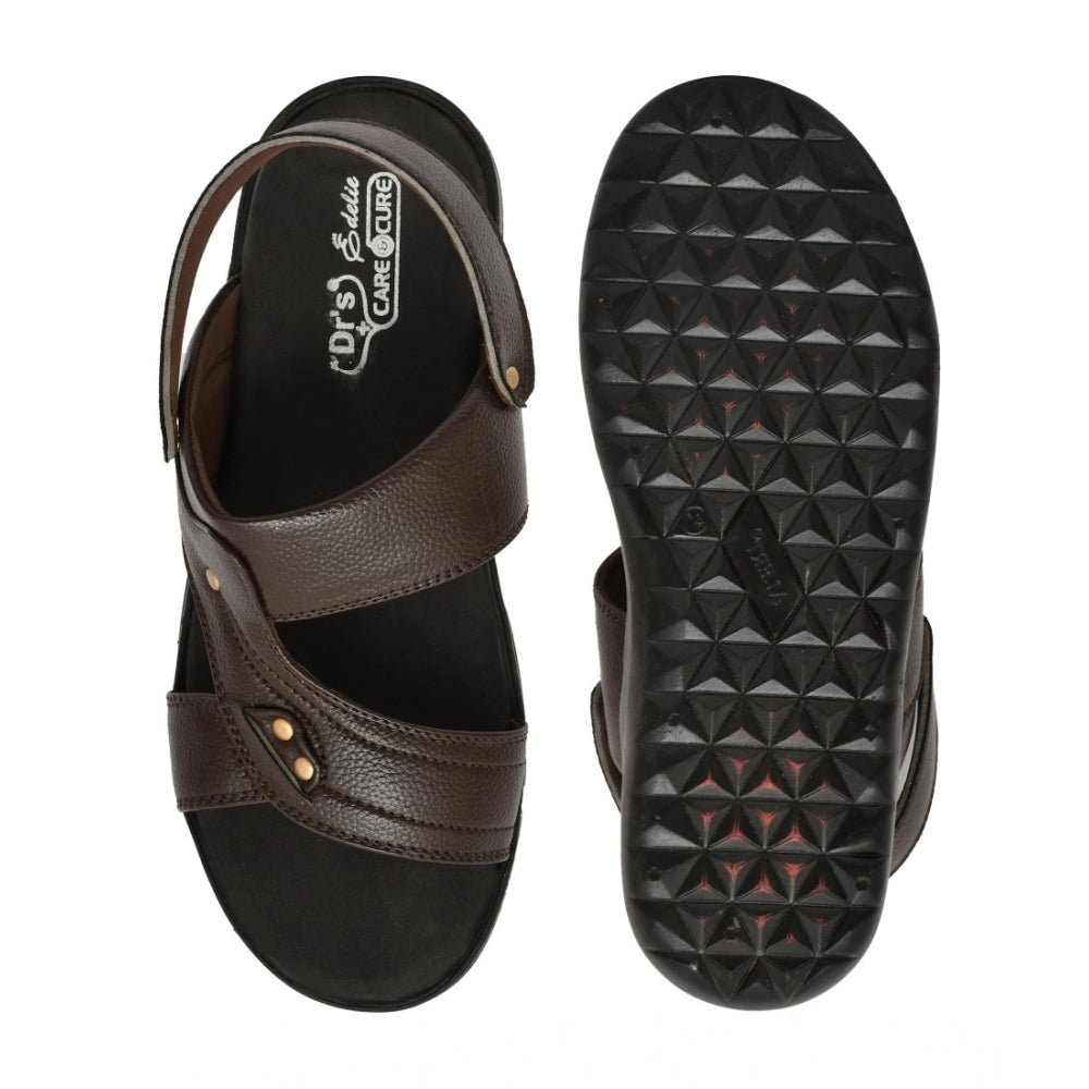 Men's Synthetic Solid Slip On Airmix Slipper (Brown)