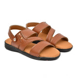 Men's Synthetic Solid Slip On Airmix Slipper (Tan)
