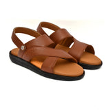 Men's Synthetic Solid Slip On Airmix Slipper (Tan)