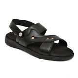 Men's Synthetic Solid Slip On Airmix Slipper (Black)