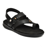 Men's Synthetic Solid Slip On Airmix Slipper (Black)