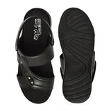 Men's Synthetic Solid Slip On Airmix Slipper (Black)