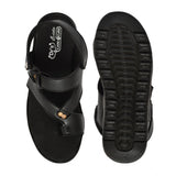 Men's Synthetic Solid Slip On Airmix Slipper (Black)