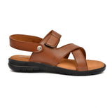 Men's Synthetic Solid Slip On Airmix Slipper (Tan)