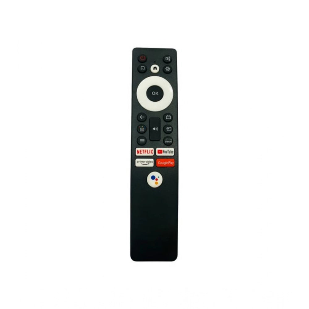 Black ergonomic Smart TV remote (No. 1049) with Netflix function for Amstrad LCD-LED TV, ideal for long-distance control from sofa or bed
