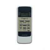 White ergonomic remote control, compatible-replacement for Hitachi AC Remote No. 137B, facilitates long-range device operation from sofa or bed