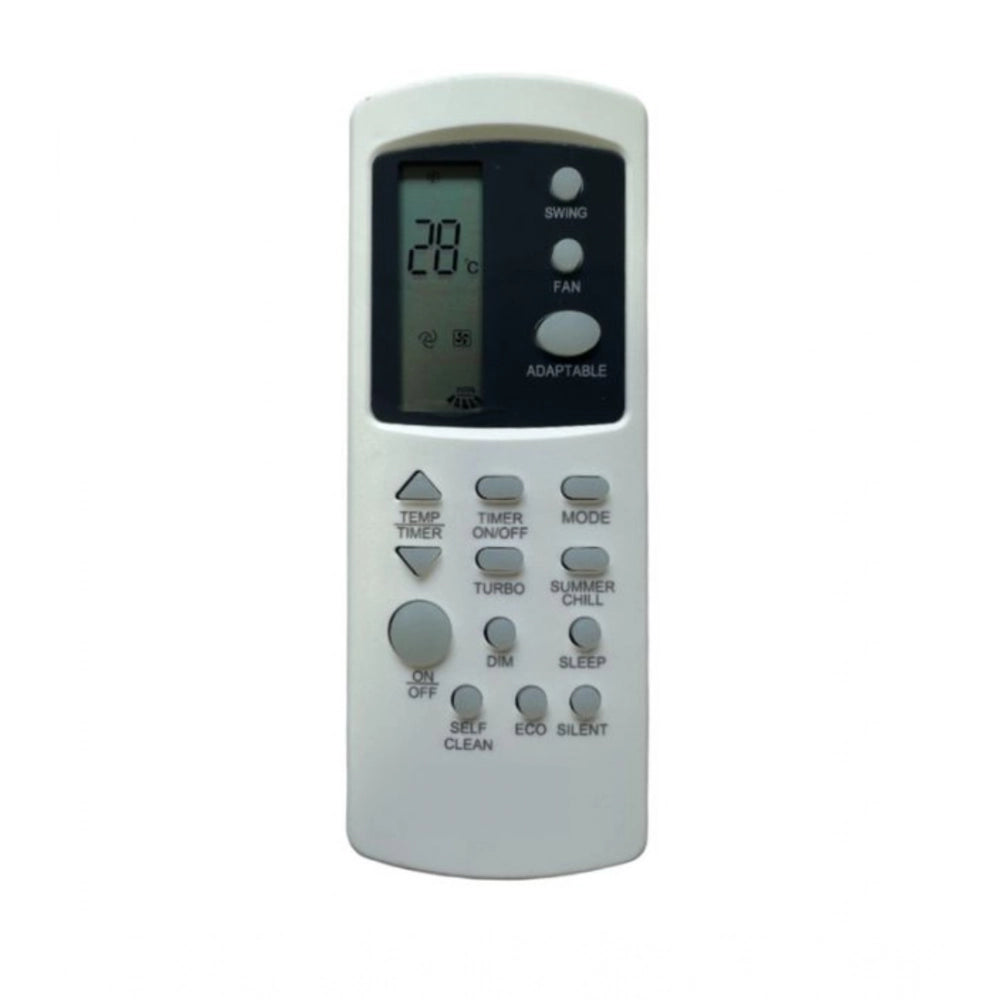 White ergonomic AC Remote No. 31E replacement for Camipro, long-range device control from sofa or bed