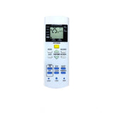 White ergonomic AC Remote No. 29H replacement for Panasonic, long-range operation from sofa or bed