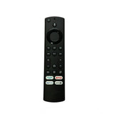 Black ergonomic Smart TV remote No. 1017 for Amazon Basics LCD-LED, long-range replacement with lightweight design for comfortable use from sofa or bed