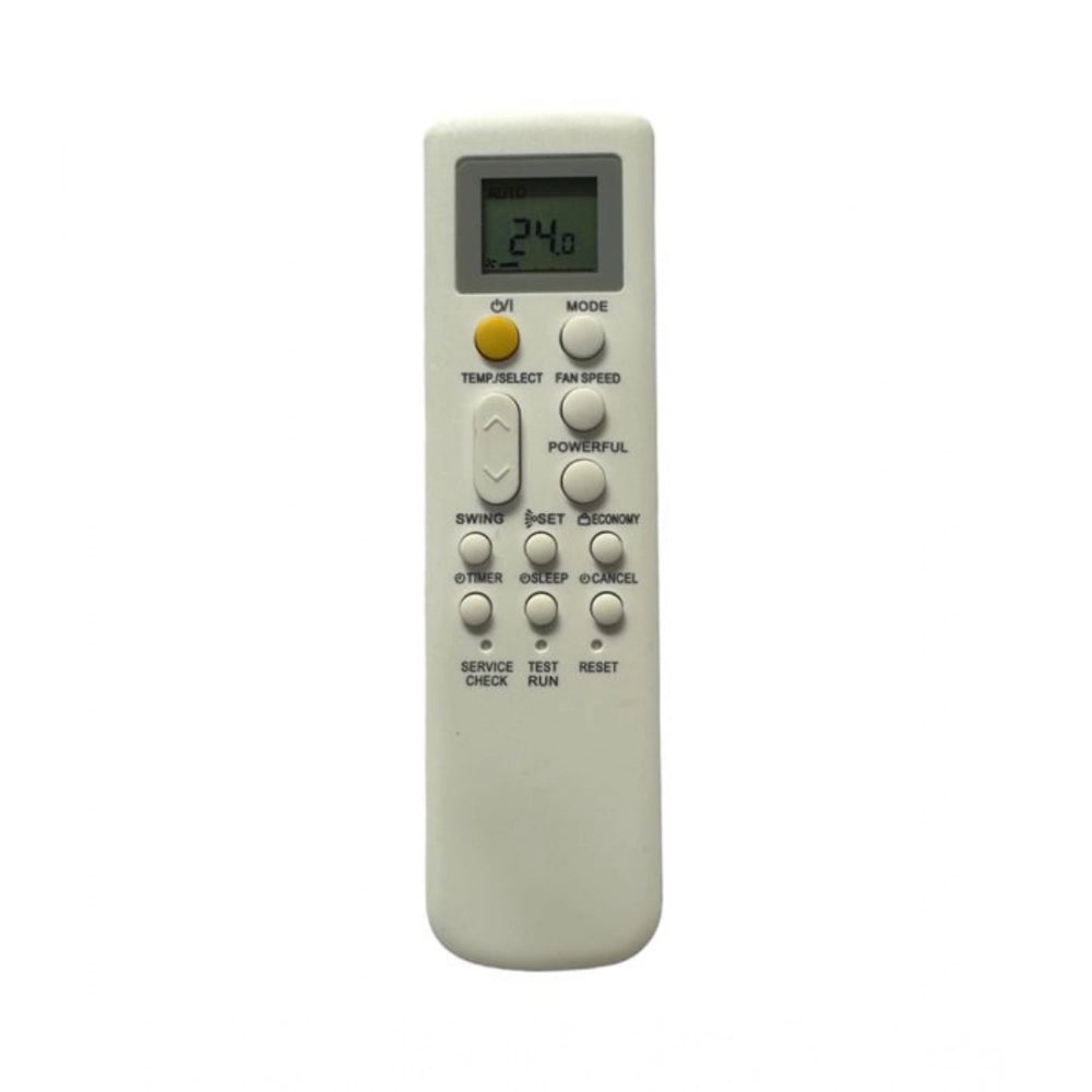 White ergonomic AC remote replacement (No. 252A), long-range operation for comfortable device control from sofa, divan, or bed