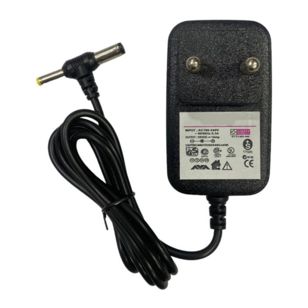 Black power adapter, 10V 1A, compatible with set top box, long range, ergonomic design, comfortable use