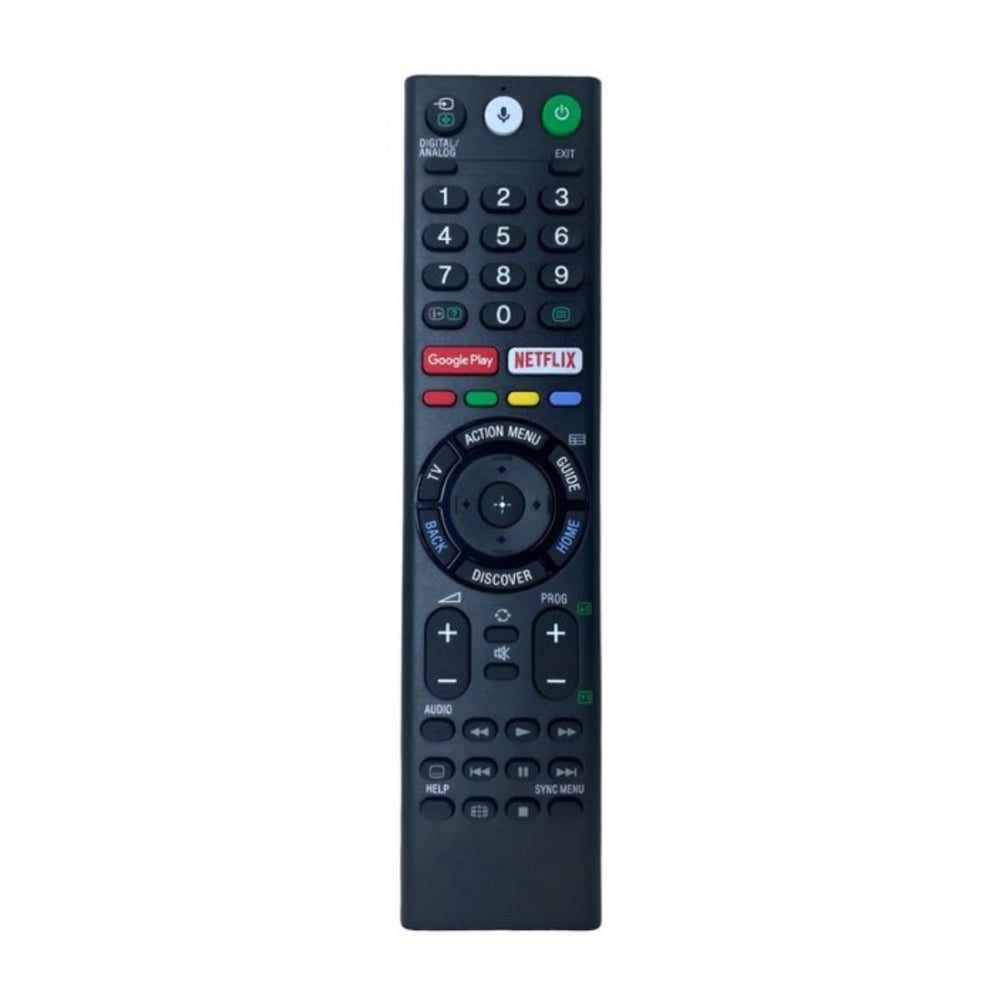 Black ergonomic remote control, compatible with Sony 4K Smart LED UHD OLED QLED Bravia TVs (No. 1136)
