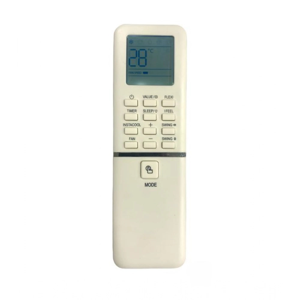 White ergonomic AC Remote No. 261 replacement for BPL devices, long-range control from sofa or bed