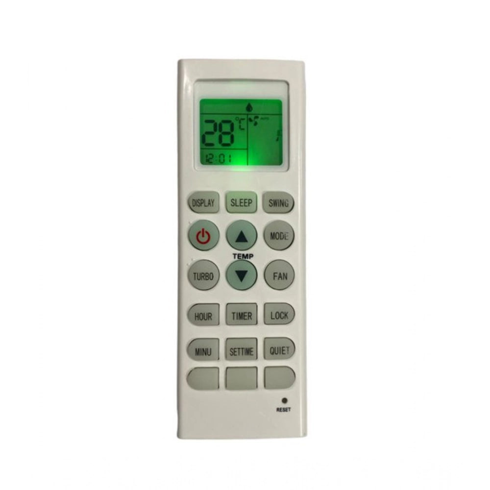 White ergonomic AC remote control 36C, replacement for Onida, long-distance operation from sofa or bed