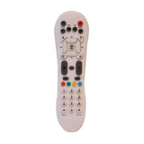 White ergonomic DTH Remote No. 125 for Videocon Set Top Box replacement, ideal for long-distance control from sofa or bed