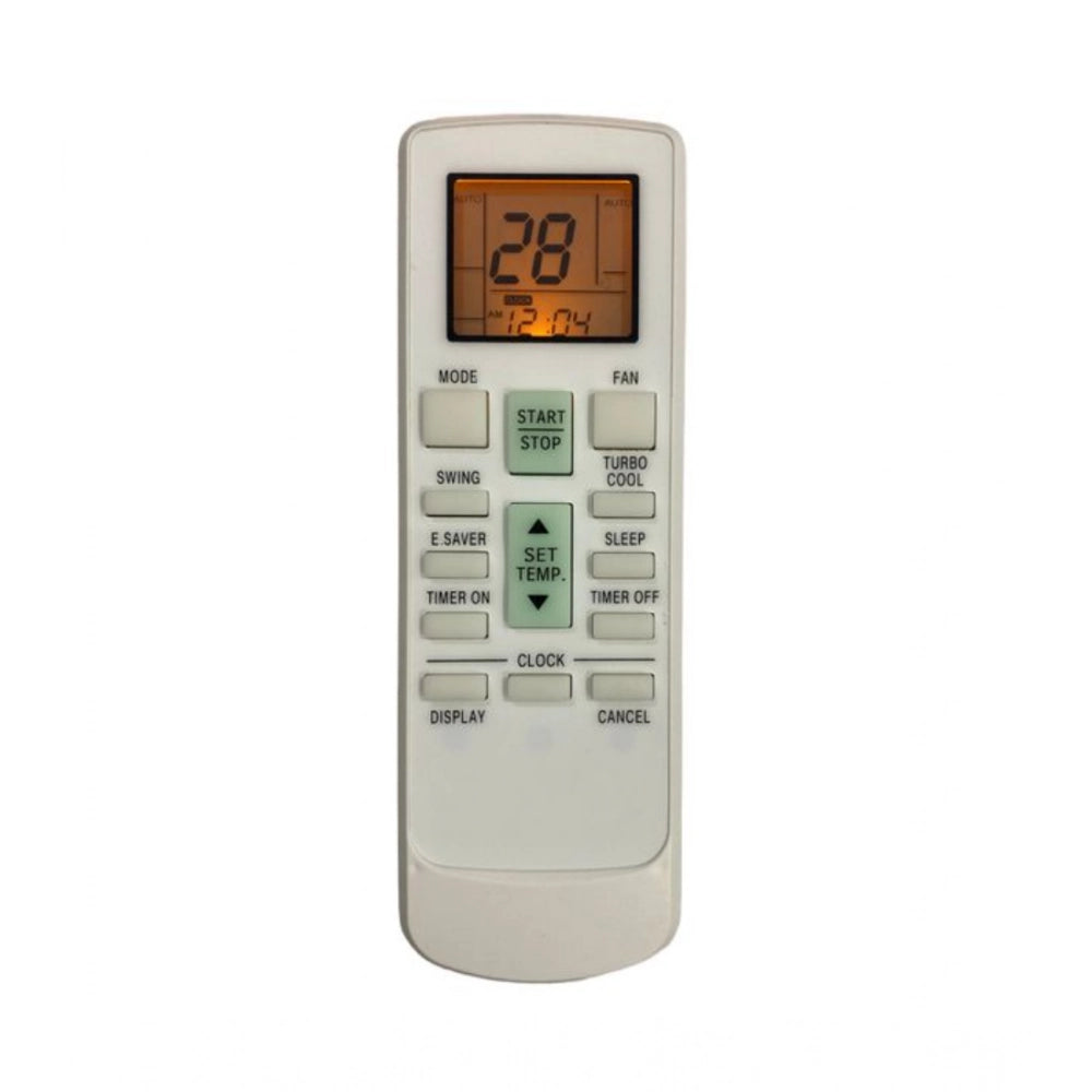 White ergonomic remote control AC Remote No. 231 for Bluestar devices, long-range operation from sofa or bed