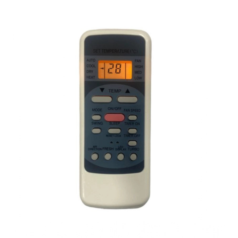 White ergonomic AC Remote No. 12 replacement for Marq, long-range operation from sofa or bed