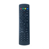Black ergonomic remote control, Set Top Box Remote No. 1097 - compatible replacement for Jio Fiber, long-range operation from sofa or bed