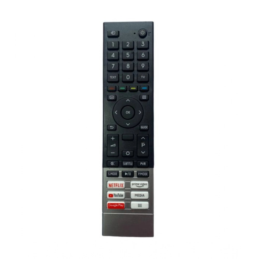 Black ergonomic Smart TV remote (No. 1071) for Toshiba LCD-LED, compatible with Netflix, YouTube, Prime Video
