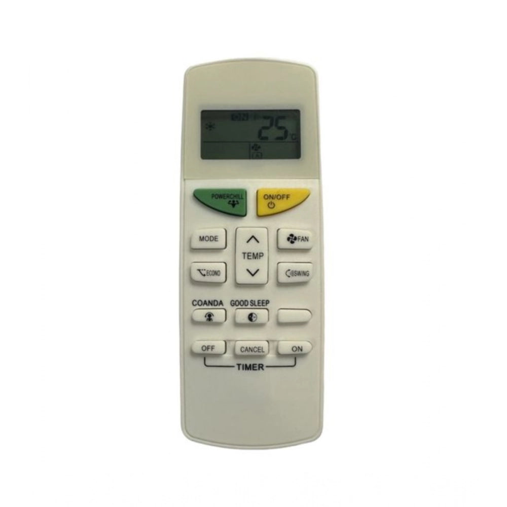 White Daikin Inverter AC Remote Control - Compatible-Replacement for Daikin No. 132F, long-range ergonomic design