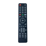 Black ergonomic remote control (No. 1092), compatible with Akai Smart TV LCD-LED, features YouTube functions for smart TV operation from sofa or bed, offering long-distance range and lightweight design