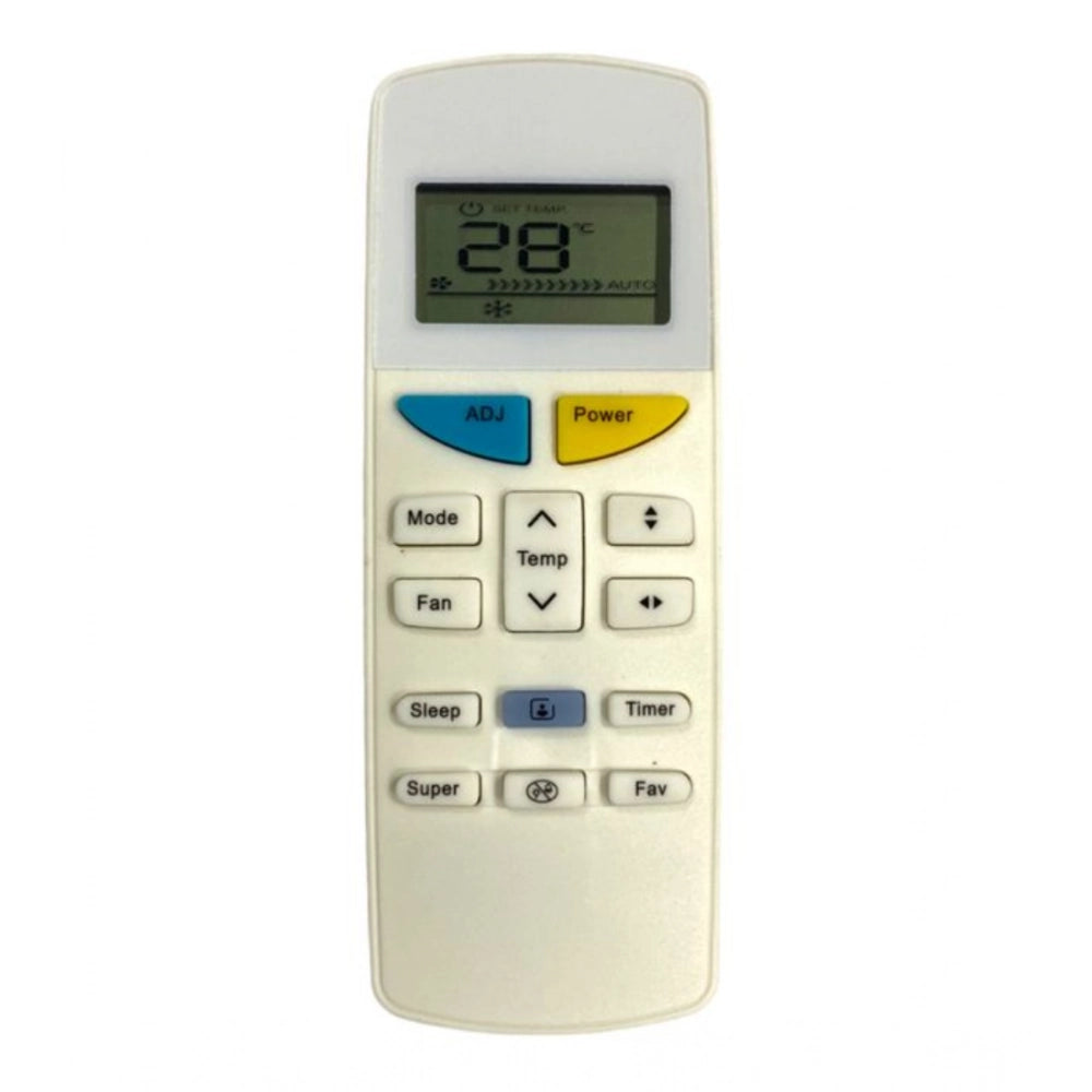 White ergonomic AC Remote No. 255 for Bluestar, long-range replacement device control from sofa or bed