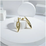 Gold-plated stainless steel mini office earrings for women, gold tone polish, ideal for formal work environments