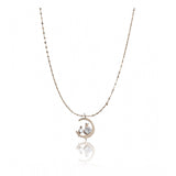 Women's Stainless Steel Moon Pendent Delicate Chain (Gold Plated)