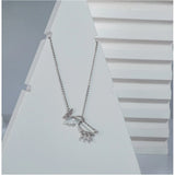 Silver-plated stainless steel women's pendant chain, imported design with vibrant shine