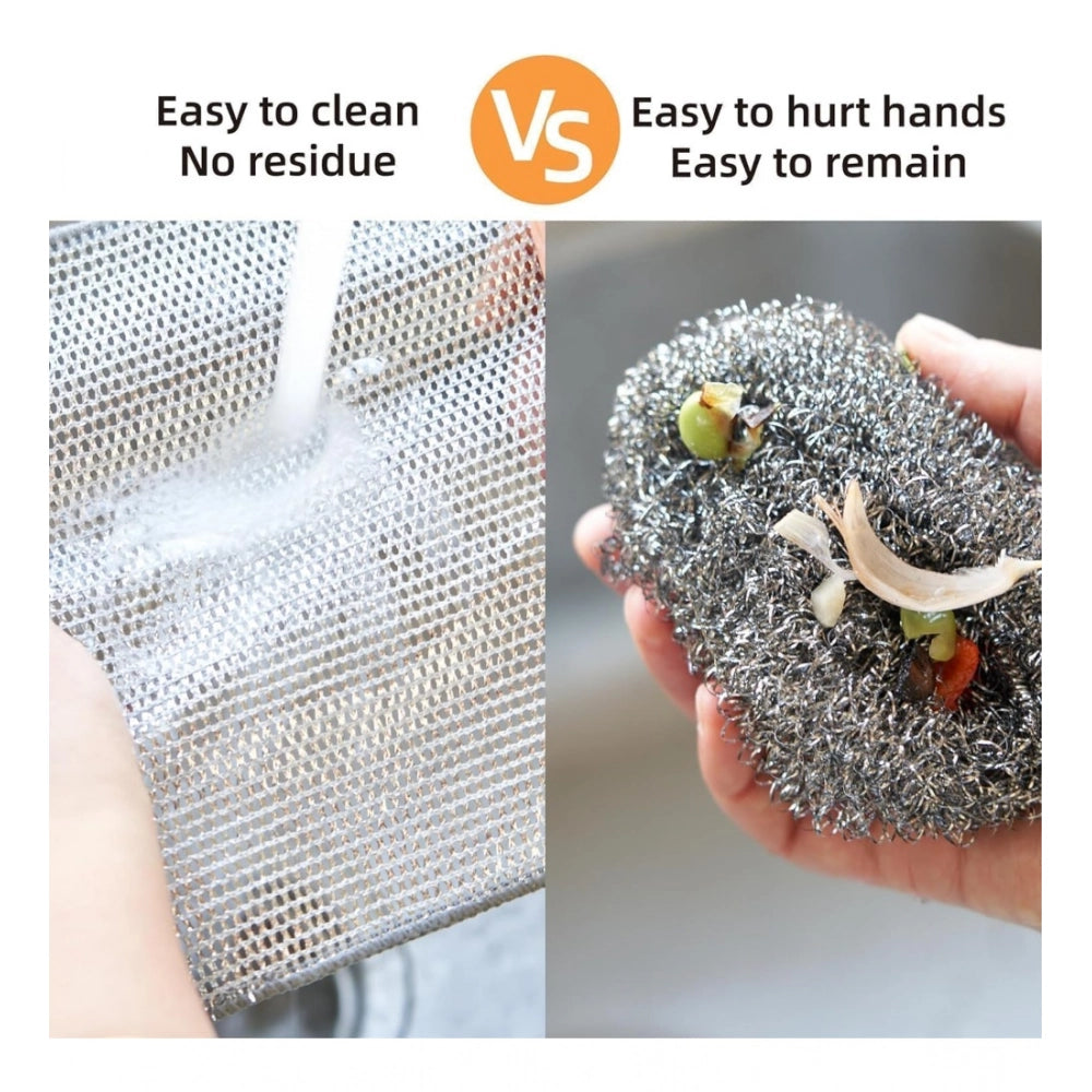 Multicolor polyester non-scratch dish wash cloths pack of 10, perfect for kitchen cleaning