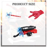 Red rubber spider web shooter toy for kids, electronic action figure
