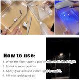 Transparent wood snowfall lamp, street light night light with simulated snow effect