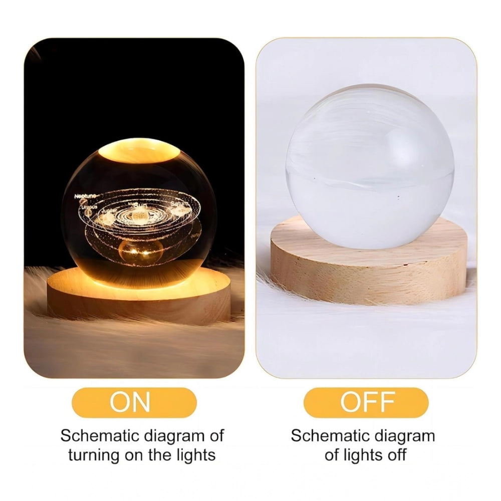 Transparent wooden dolphin night light with colorful galaxy design, ideal for creating a peaceful ambiance