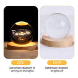 Transparent wooden dolphin night light with colorful galaxy design, ideal for creating a peaceful ambiance