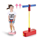 Multi-colored rubber kids pogo jumper, safe bouncing toy for ages 3 and up, holds up to 250lbs