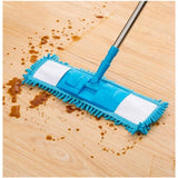 Multicolor aluminum mop with microfiber duster for wet and dry floor cleaning, telescopic handle