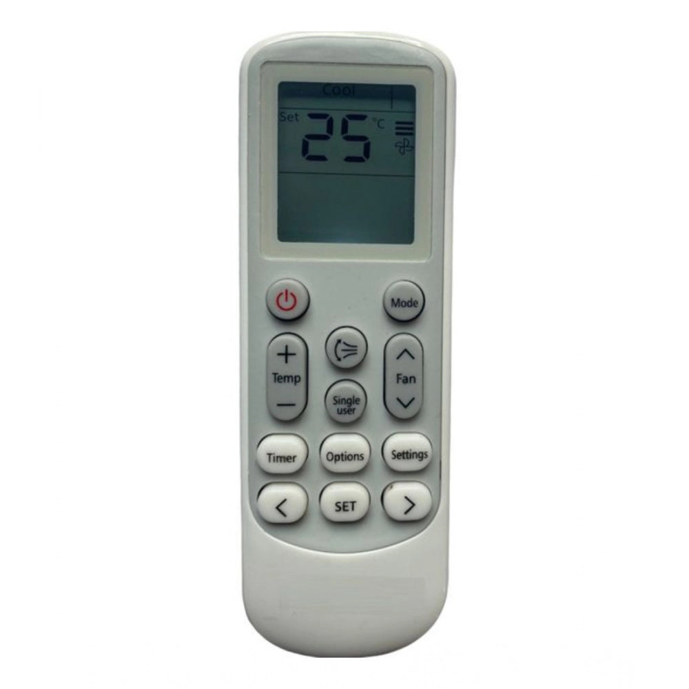 White Samsung Inverter AC Remote Control (No.144 with Backlight), ergonomic design for long-distance control from sofa or bed