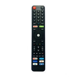 Black ergonomic Toshiba Smart TV remote control for long-distance operation from sofa or bed, No. 1195 (No Voice)