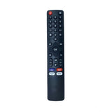 Black ergonomic Sansui Smart TV LCD LED remote control (No Voice), long-distance range for comfortable operation from sofa, divan, or bed