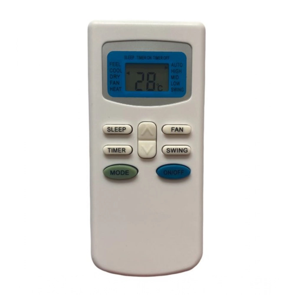 White Bluestar AC Remote No. 17 (No Backlight), long-range remote control for easy device operation from sofa, divan or bed