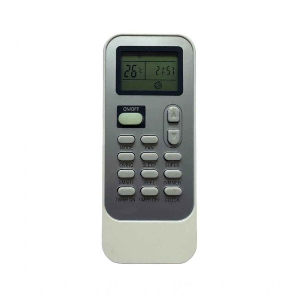 White ergonomic AC Remote No.134 (No Backlight) for distant device control