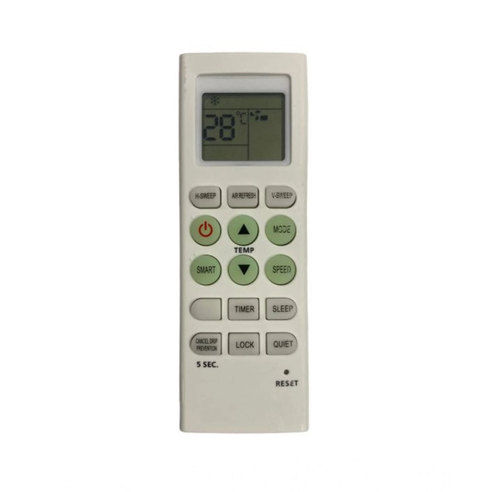 White Micromax AC Remote Control No. 36E, ergonomic design for long-range operation from sofa or bed