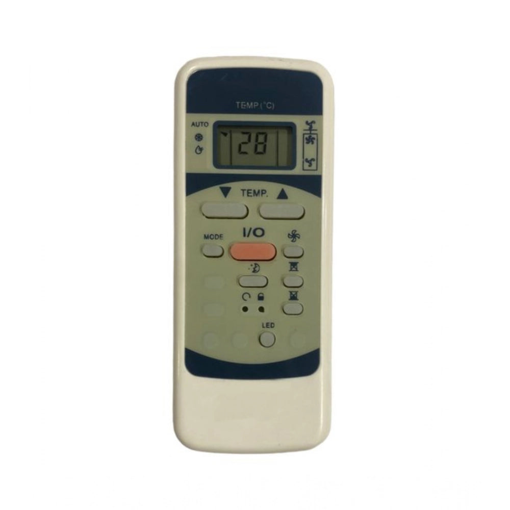 White ergonomic AC Remote No.152 (No Backlight), ideal for Kelvinator appliances, offers long-distance control from sofa or bed