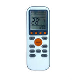 White TCL AC Remote No.139 (No Backlight), ergonomic design for long-distance control from sofa or bed