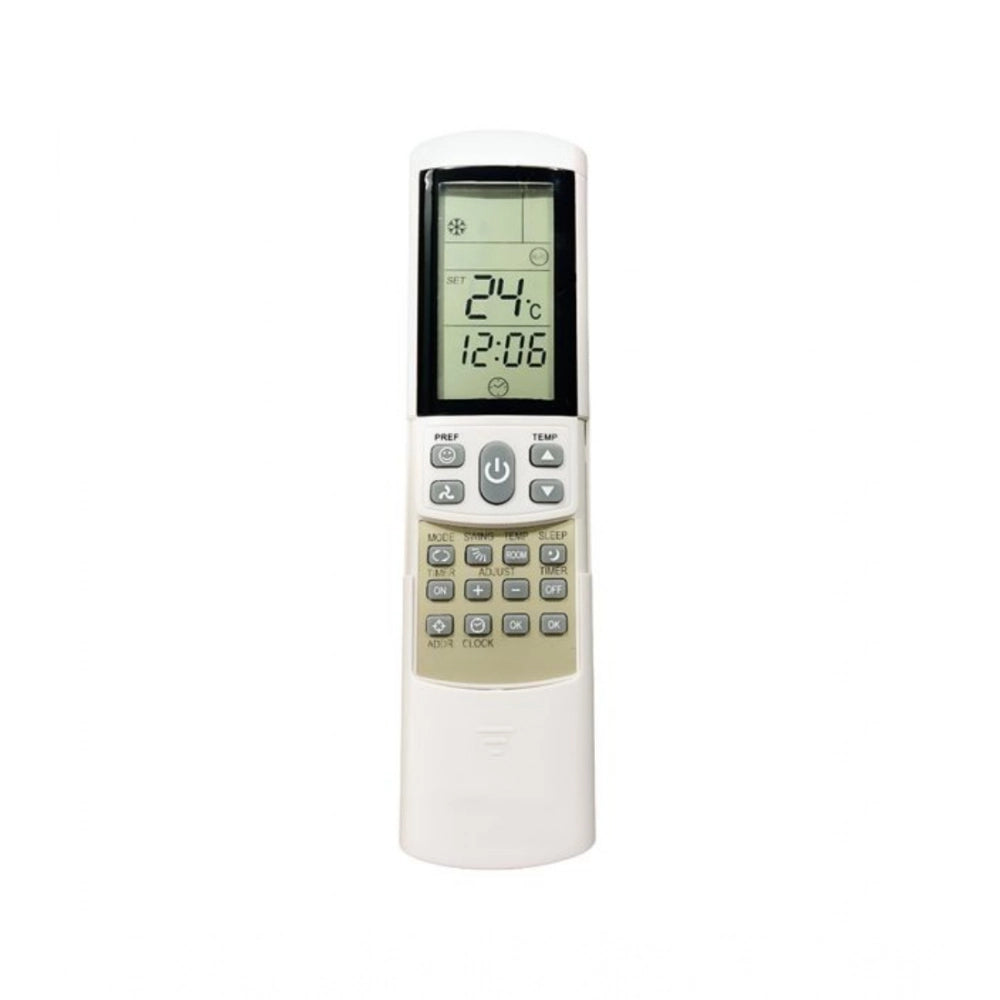 White ergonomic Bluestar AC Remote No.198, long-range device control without backlight