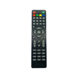 Black ergonomic remote control for Croma Smart TV LCD LED, facilitates long-range operation from sofa, divan, or bed