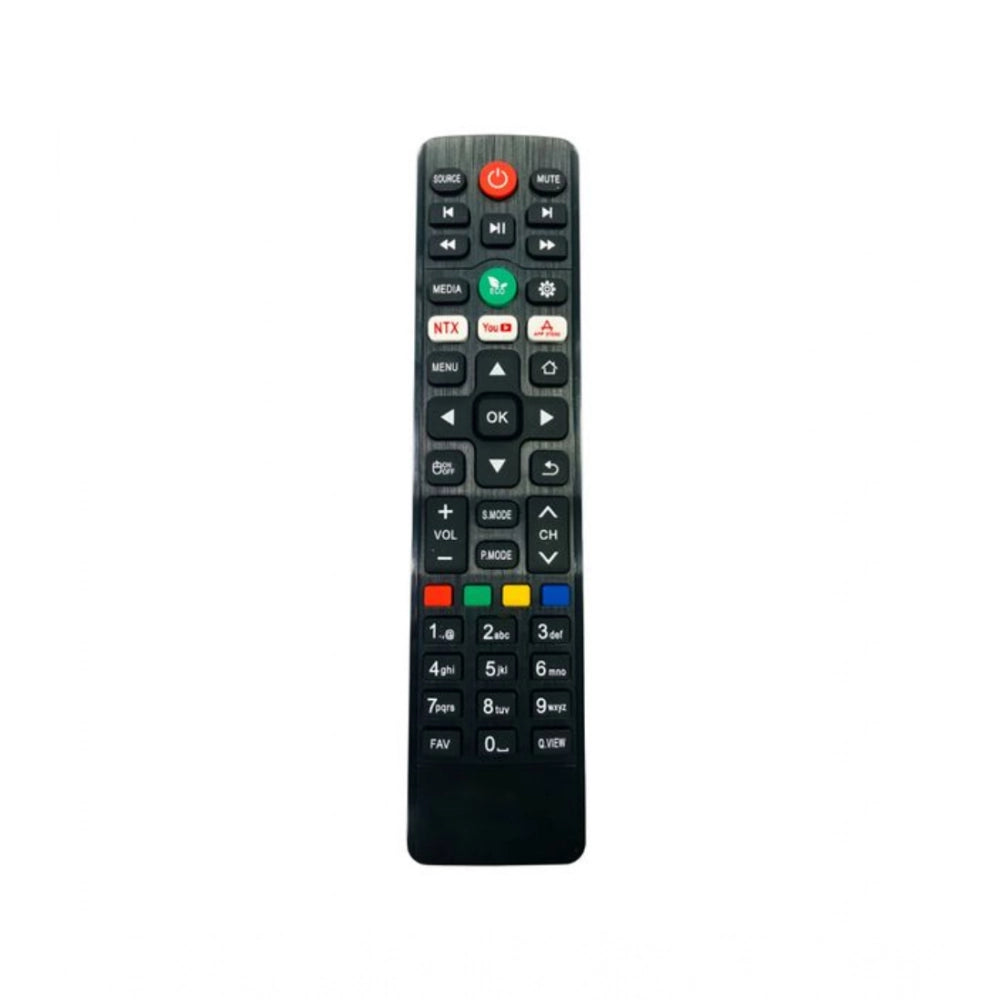 Black ergonomic Vise Smart TV Remote No.1205 for LCD/LED TVs, long-range control for comfortable use from sofa, divan, or bed